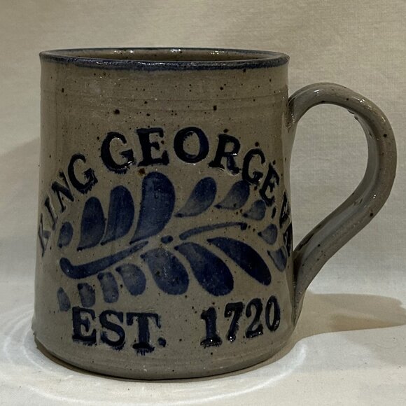 Westerwald Pottery Mug 1994 Salt Glazed King George VA Est 1720 Signed Dated - Picture 1 of 7
